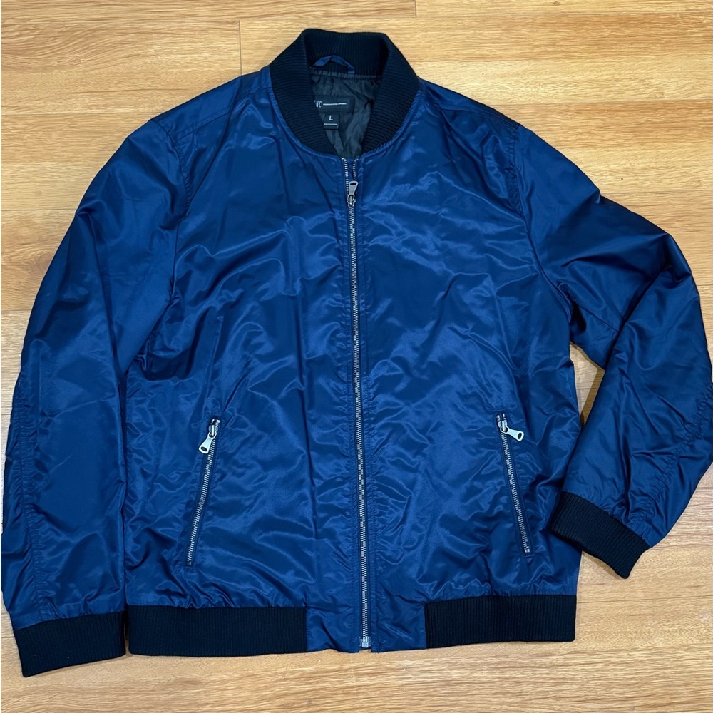 INC International Concepts Deep Blue Bomber Jacket